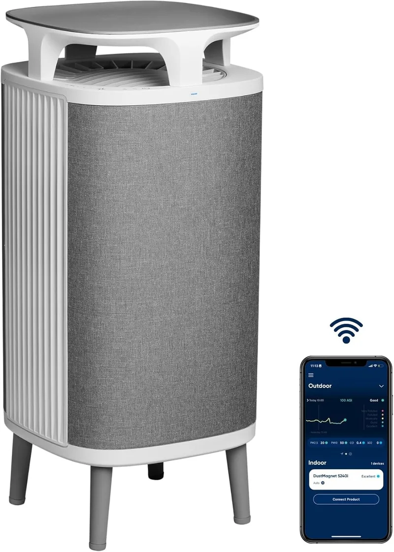 BLUEAIR ▫️ Purificador de ar 48 m², de secretária, pó, pêlos de animais, fumo, bolor, pólen, alérgenos, odores, HEPASilent, DustMagnet 5240i