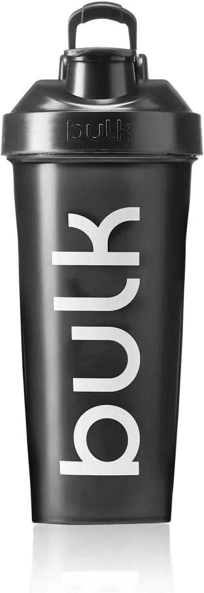 Bulk ▫️ Garrafa para shaker XL Iconic, 1 litro, preto metalizado, tampa de rosca anti-gotejamento, esfera metálica para misturar e preparar batidos sem grumos, lavável na máquina de lavar louça, para batidos de proteínas