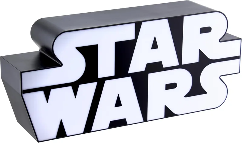 Paladone ▫️ Iconic Star Wars Logo Lamp - Produto oficial, presentes para rapazes e homens, acessórios de quarto, candeeiro de secretária, candeeiro de secretária