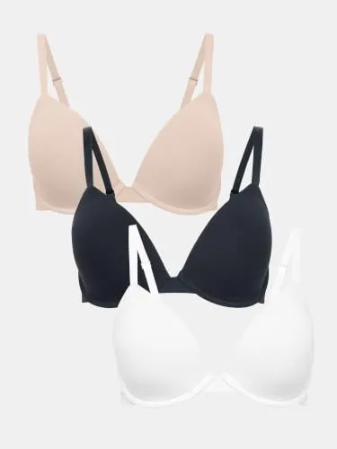 Marks & Spencer ▫️ Conjunto de 3 sutiãs decotados com aros para usar com t-shirts, para copas A-E 2