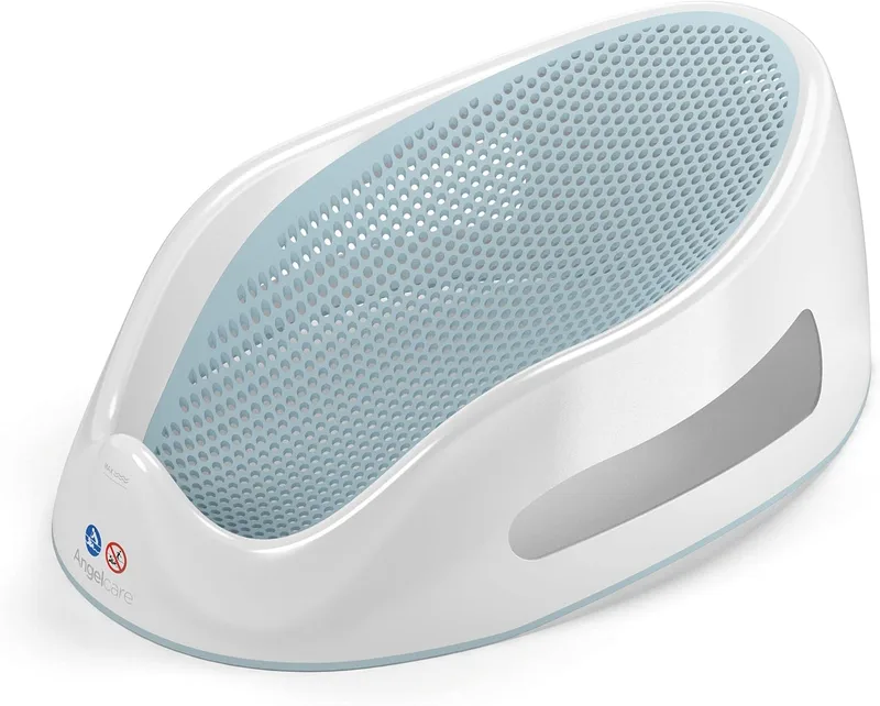 Angelcare ▫️ Assento de banho ergonómico para banheira grande ou duche, Aqua Claro, superfície de apoio macia e confortável