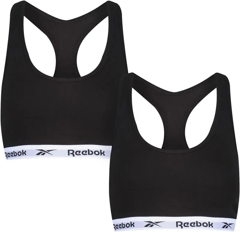 Reebok ▫️ Top Curto Frankie para Mulher, Conjunto de Sutiãs Desportivos com Costas em Forma de Nadadora