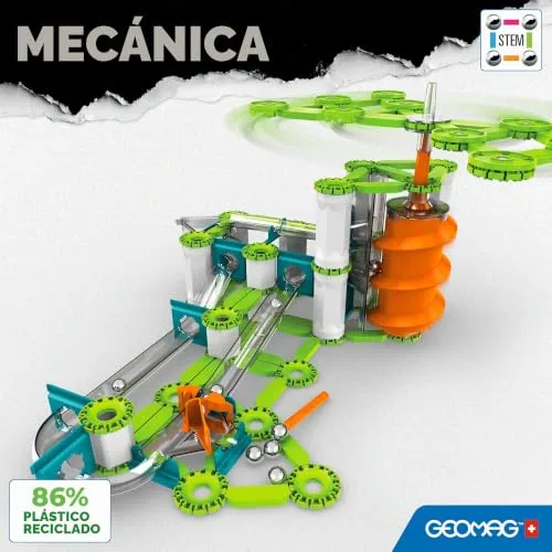 Geomag ▫️ Mechanics Gravity Elevator Circuit - Jogo educativo e criativo para crianças - Blocos de construção magnéticos, circuito com blocos magnéticos - Conjunto de 207 peças 4