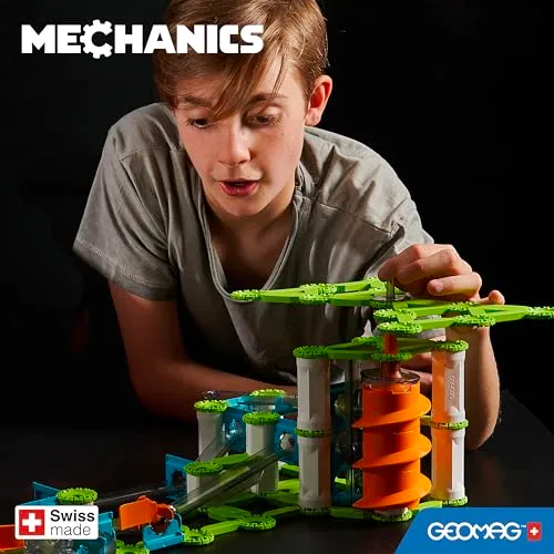 Geomag ▫️ Mechanics Gravity Elevator Circuit - Jogo educativo e criativo para crianças - Blocos de construção magnéticos, circuito com blocos magnéticos - Conjunto de 207 peças 5