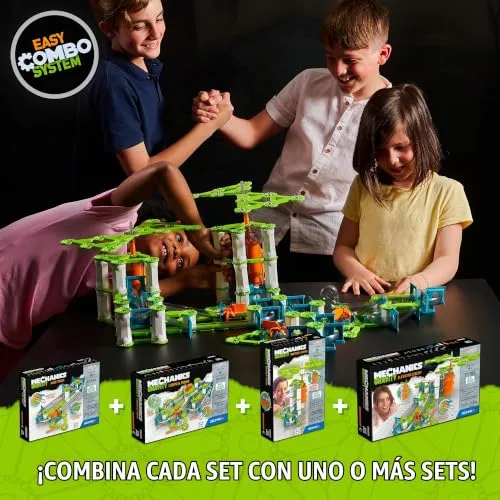 Geomag ▫️ Mechanics Gravity Elevator Circuit - Jogo educativo e criativo para crianças - Blocos de construção magnéticos, circuito com blocos magnéticos - Conjunto de 207 peças 7