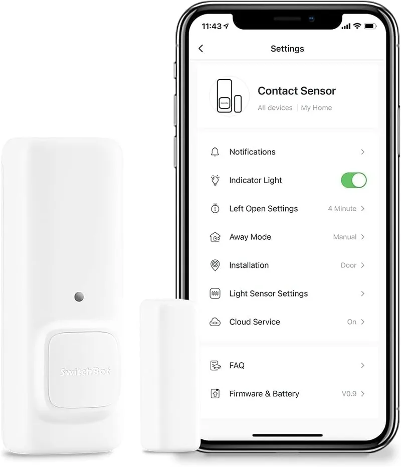 SwitchBot ▫️ Sistema de segurança doméstica sem fios detetor de interrutor de porta e janela com alarme, adicione Hub para o tornar compatível com Alexa