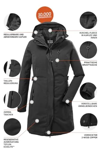 Killtec ▫️ Parka de inverno funcional para mulher KOW 165 WMN PRK 6