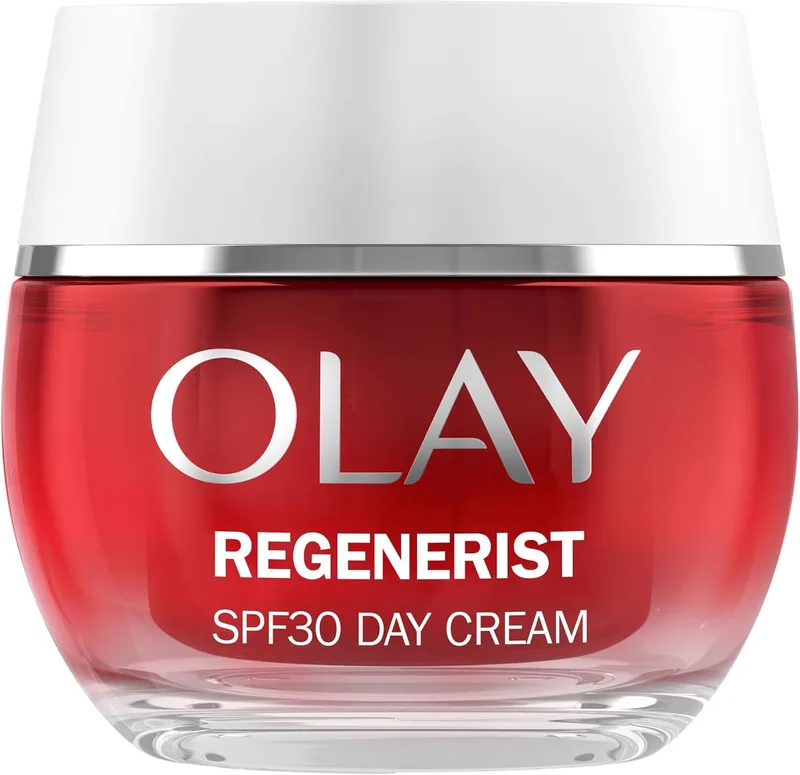 Olay ▫️ Regenerist Day Face Cream SPF 30 - Creme facial antirrugas para mulheres com protetor solar, niacinamida e péptidos para reafirmar, hidratar e renovar a pele; creme facial não oleoso, 50 ml