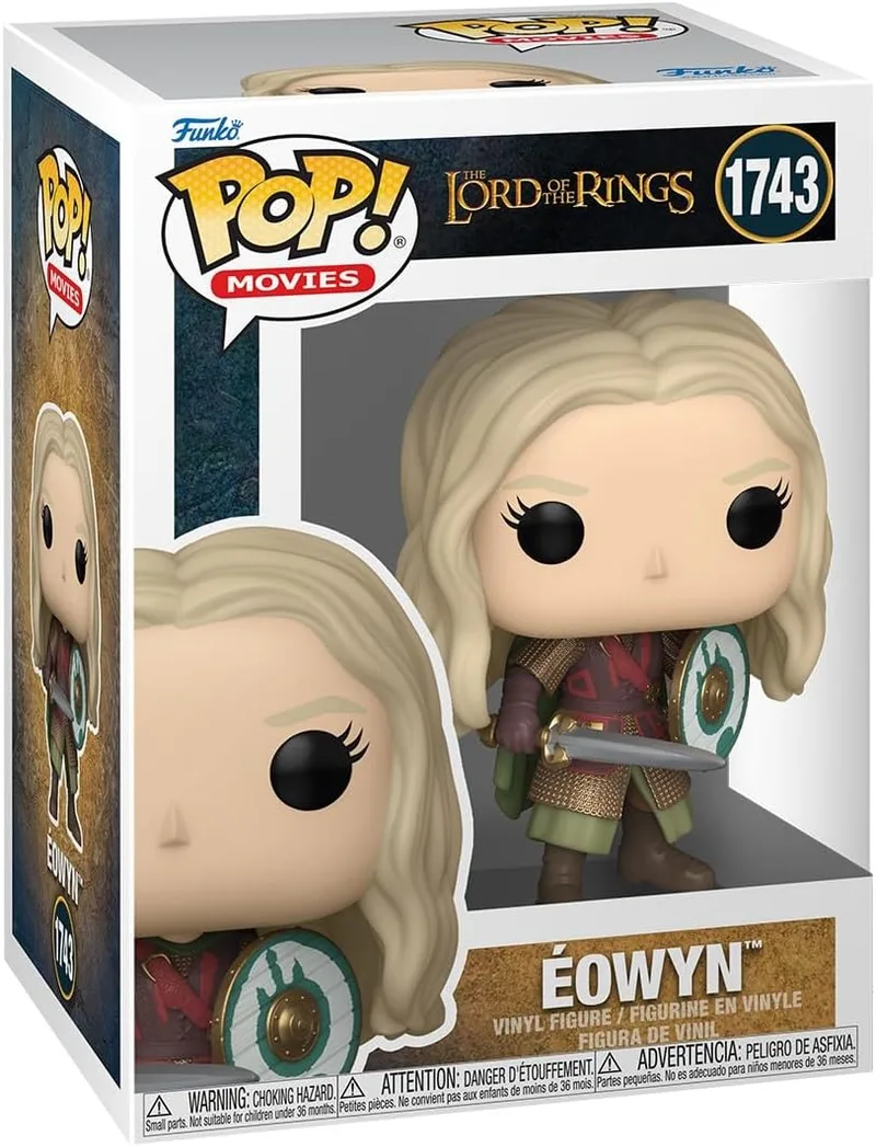 Funko ▫️ Pop! Filmes: O Senhor dos Anéis - Batalha de Éowyn - 1 em 6 oportunidades de receber a rara variante de perseguição - Figura de vinil colecionável - Fãs dos filmes