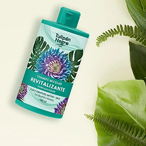 TULIPAN NEGRO ▫️ Tulipán Negro - Champô Micelar Revitalizante e Fortalecedor, Cuidado para Cabelo Normal a Seco, com Serenoa e Ginseng, 400 ml 6