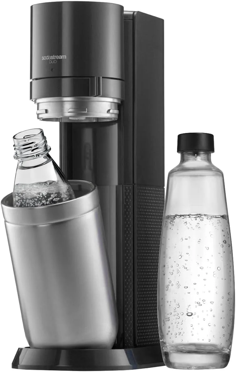 sodastream ▫️ Duo – Máquina para fazer água com gás e bebidas, SEM cilindro de CO₂