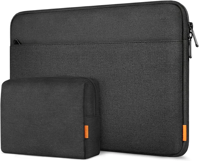 Inateck ▫️ Bolsa de transporte para portátil de 14 polegadas com bolsa para acessórios, Preto