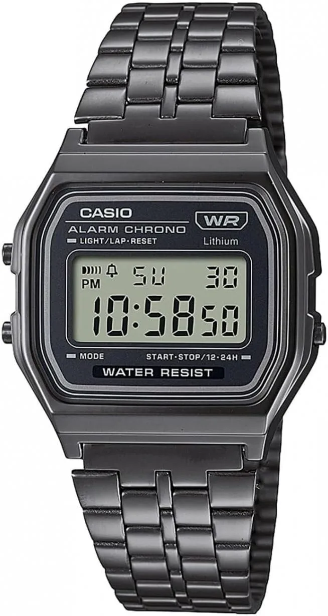 Casio ▫️ Relógio unissexo A158WETB-1AEF - Relógio - Plástico - Cinzento - 33,20 mm