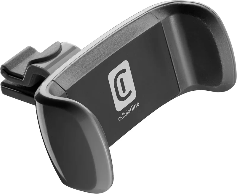 cellularline ▫️ SPIN Air - Suporte para smartphone no automóvel - Compatível com saídas de ar normais - Rotação de 360° - Acesso a botões, conectores e ecrã do telefone - Preto