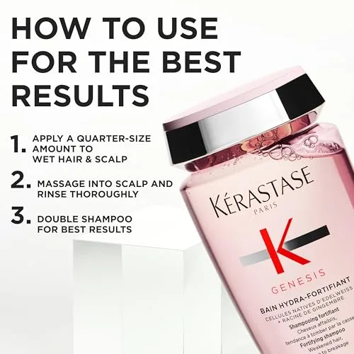 KÉRASTASE ▫️ Genesis Hydra-Fortifiant Champô Anticaída Recarregável 500 ml 5