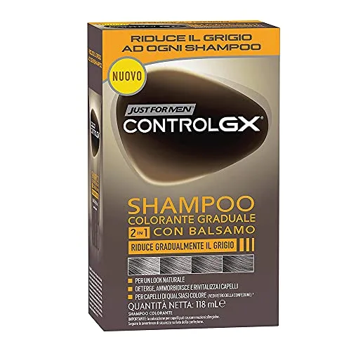 Just for men ▫️ Control GX Champô e Condicionador para Cabelos Brancos Masculinos, 118 ml 2