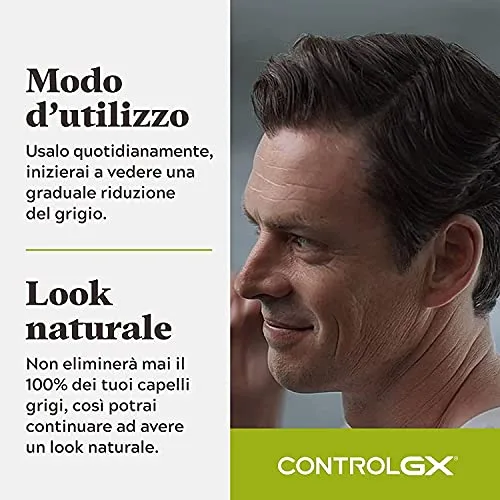 Just for men ▫️ Control GX Champô e Condicionador para Cabelos Brancos Masculinos, 118 ml 5