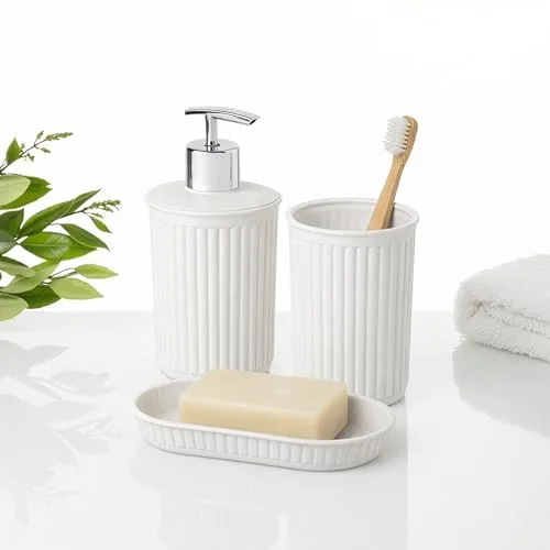 Tatay ▫️ Conjunto de casa de banho de mesa com dispensador sem BPA e saboneteira Baobab 3