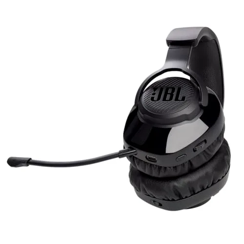 JBL ▫️ Quantum 350 Auscultadores para gamers com design de arnês e microfone Boom amovível, tecnologia QuantumSURROUND disponível para Windows e conectividade USB, preto 3
