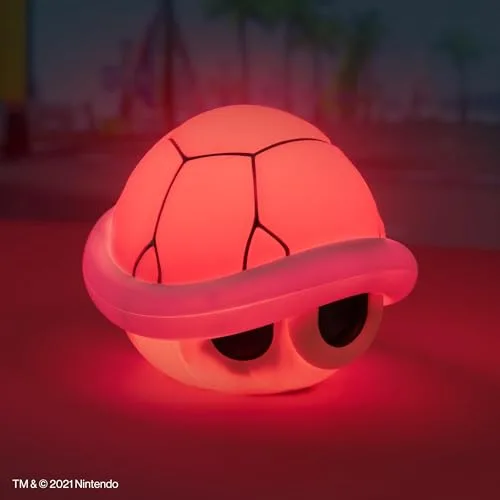 Paladone ▫️ Luz em forma de carapaça vermelha do Super Mario com som - Produto oficial da Nintendo, decoração para salas de jogos e para a casa 3