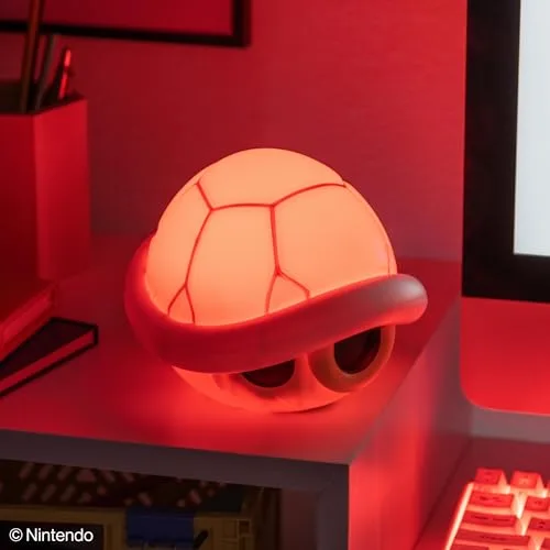Paladone ▫️ Luz em forma de carapaça vermelha do Super Mario com som - Produto oficial da Nintendo, decoração para salas de jogos e para a casa 4