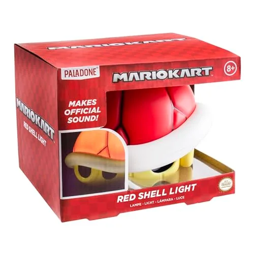 Paladone ▫️ Luz em forma de carapaça vermelha do Super Mario com som - Produto oficial da Nintendo, decoração para salas de jogos e para a casa 6