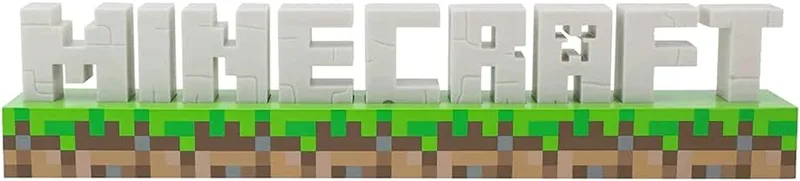 Paladone ▫️ Luz com logótipo de Minecraft - Lâmpada oficial de 2 modos de Minecraft, decoração de quarto ou parque infantil