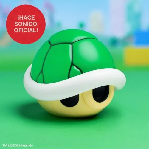 Paladone ▫️ Super Mario Bros Concha Verde com luz e som | Funciona com pilhas, produto oficial da Nintendo. Tamanho único, multicolorido 3