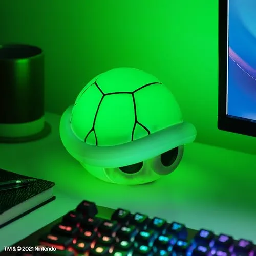 Paladone ▫️ Super Mario Bros Concha Verde com luz e som | Funciona com pilhas, produto oficial da Nintendo. Tamanho único, multicolorido 4