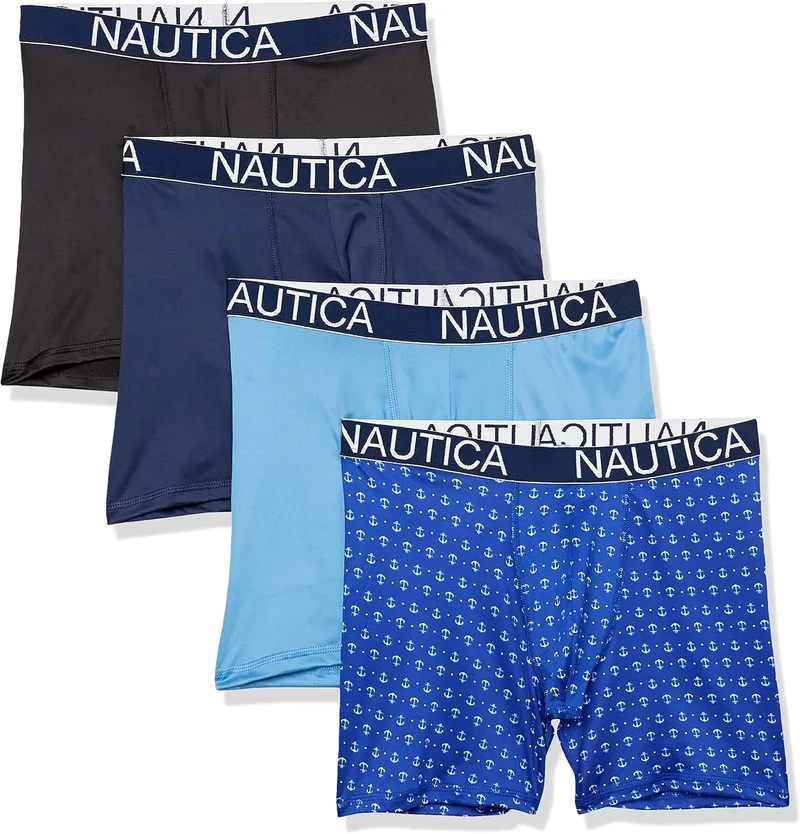 Nautica ▫️ Conjunto de 4 cuecas tipo boxer para homem (4 unidades)