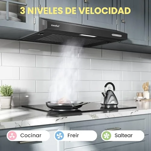 Comfee ▫️ ' SLIF17B-60, Exaustor de 60 cm, 200 m³/h, Preto 2