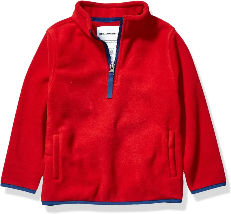 Amazon Essentials ▫️ Casaco Fleece Quarter Zip para crianças