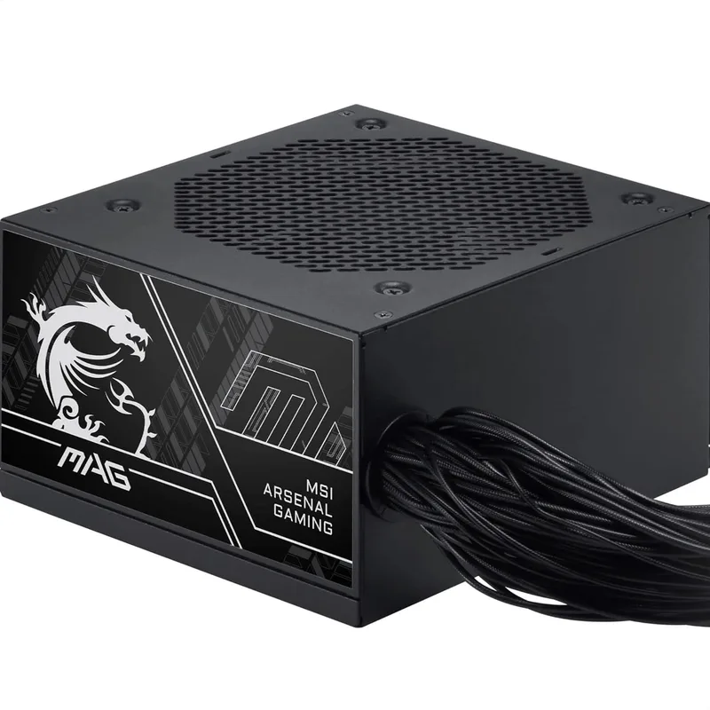 MSI ▫️ Pro Mag A750BN PCIe 5.0 III - Fonte de alimentação para PC, 750 W, ATX, 80 Plus Bronze, ATX 3.1, compatível com GPU PCIe 5.1, conector nativo de 12 V - 2 x 6 pinos bicolor, cabos estampados