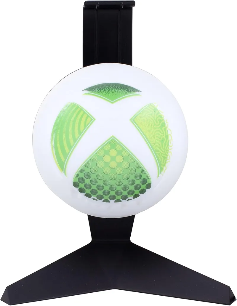 Paladone ▫️ Suporte para auscultadores XBOX com luz - Produto oficial, suporte para auscultadores de configuração de jogos, presente para jogadores, alimentado por USB