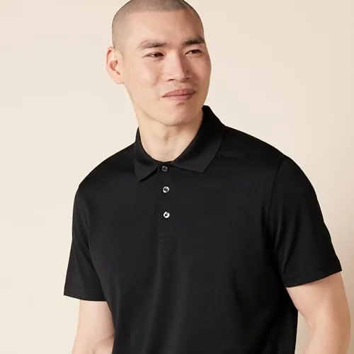 Amazon Essentials ▫️ Polo de golfe para homem, manga curta, corte justo, secagem rápida 4