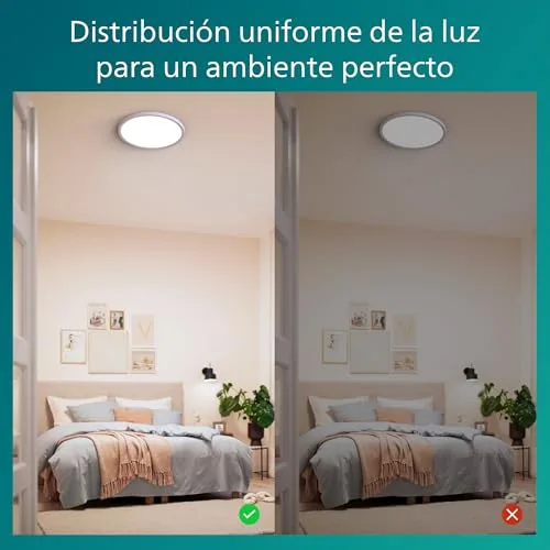Philips ▫️ Luminária de teto Superslim, candeeiro LED funcional, cor branca, luz branca fria regulável, 40K - 15W 6