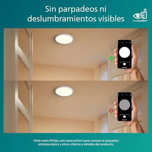 Philips ▫️ Luminária de teto Superslim, candeeiro LED funcional, cor branca, luz branca fria regulável, 40K - 15W 7