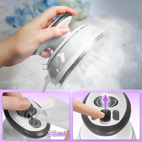 Duronic ▫️ Ferro de engomar de viagem SI3 WE Mini de 400 W com função de vapor, 110 V-230 V 4
