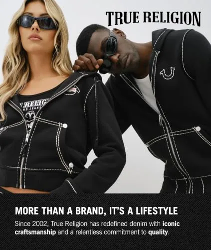 True Religion ▫️ Camisola de manga curta «Metallic Buddha» para homem (pacote de 1) 6