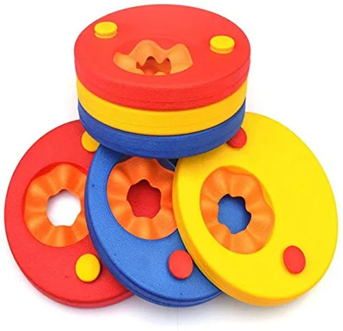 kaianda ▫️ Conjunto de 6 manguitos de natação para crianças, manguitos de piscina, feitos de espuma, discos flutuantes para piscina, adequados para ajudar as crianças a aprender a nadar 2