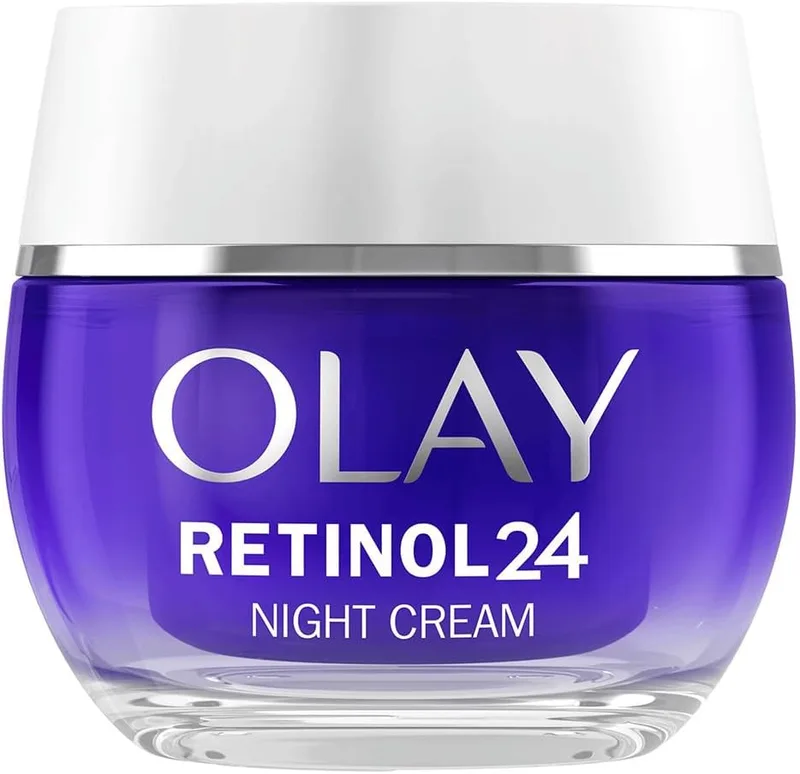 Olay ▫️ Retinol 24 Creme Facial de Noite. Cuidado hidratante e antirrugas com Vitamina E Antioxidante. Suaviza, renova e hidrata. Fórmula não gordurosa e de rápida absorção. 50ml