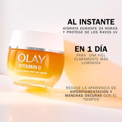 Olay ▫️ Vitamina C Creme Hidratante Facial de Dia FPS 30, com niacinamida, iluminador da pele: ação antimanchas escuras, uniformiza, hidratante, 50 ml 3
