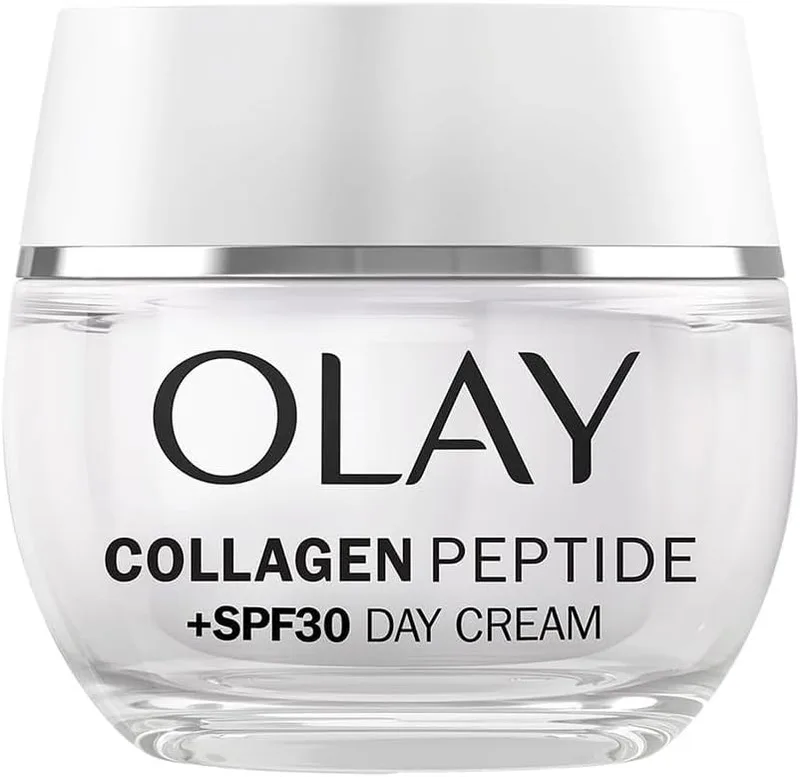 Olay ▫️ Collagen Peptide Day Cream Creme Hidratante para o Rosto SPF 30, com Niacinamida. Cuidados com a pele bem envelhecida: Fortalece, restaura e hidrata,50ml