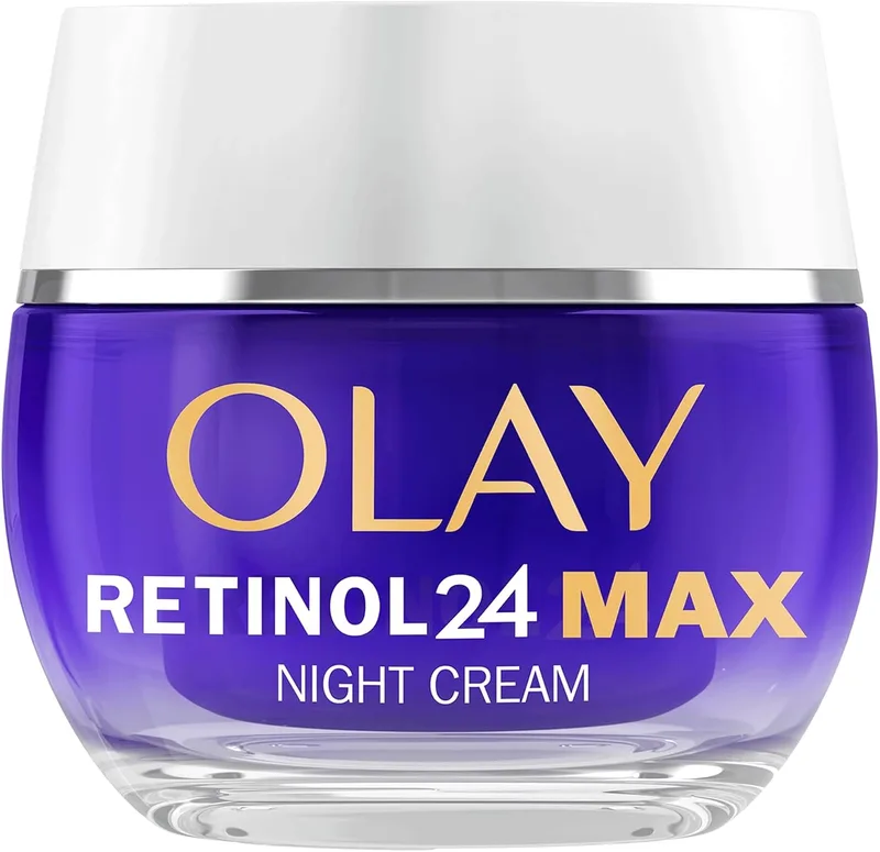 Olay ▫️ Retinol 24 MAX Creme Facial Noturno Hidratante Antirrugas, 50 ml | Vitamina E Antioxidante, 40% Mais Glicerina, Suaviza e Renova