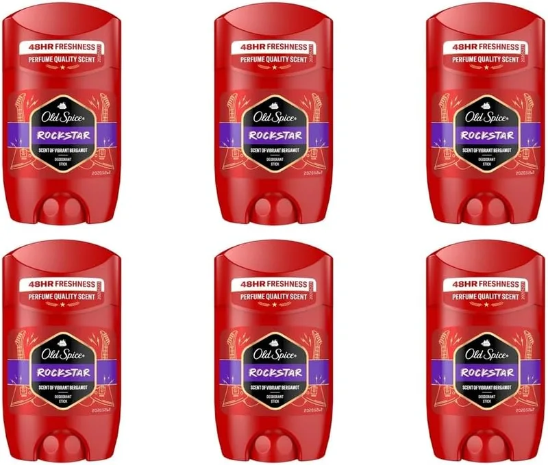 Old Spice ▫️ Rockstar Men's Deodorant Stick 50 ml, Frescura 24 horas, Uso diário, Fragrância duradoura, Fragrância excecional, Proteção contra odores