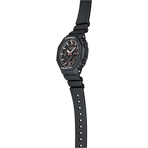 Casio ▫️ Relógio de quartzo unissexo, 46,00 mm, com mostrador analógico-digital preto e bracelete em resina preta GMA-S2100-1AER 5