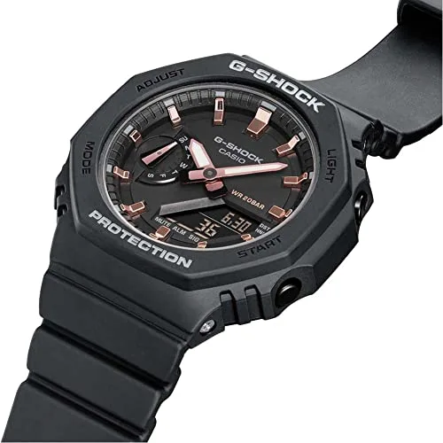 Casio ▫️ Relógio de quartzo unissexo, 46,00 mm, com mostrador analógico-digital preto e bracelete em resina preta GMA-S2100-1AER 6