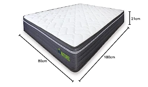 Matnature ▫️ MatFoam | Colchão Viscosoft Reversível | Firme e indeformável | Altura: 21 cm | Muito respirável e antibacteriano | Ótima termorregulação | Tecido antiderrapante (105 x 200 cm) 2