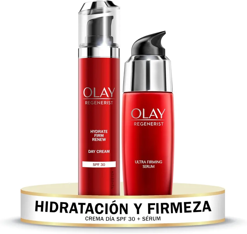 Olay ▫️ Regenerist Creme de Dia Facial SPF 30 + Sérum de Dia Ultra Firmeza, Fórmula com Vitamina B3 e Niacinamida, Hidratação 24 horas