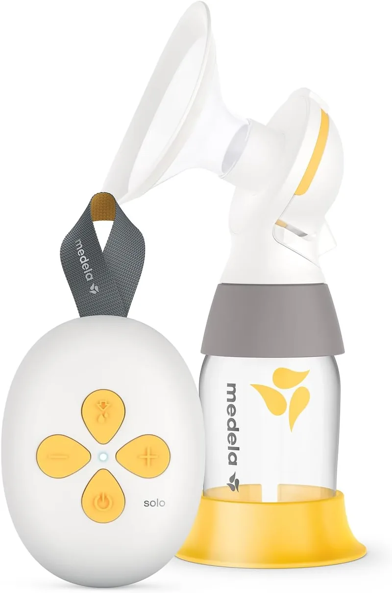 Medela ▫️ Bomba tira leite eléctrica simples Solo, bombagem silenciosa, carregamento USB, funis PersonalFit Flex e tecnologia 2-Phase Expression, Solo